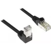 GoodConnections Cat. 5e F/UTP tinklo kabelis, 2m, juodas, 90° į tiesų RJ45 805S-020EWI