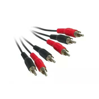 Good Connections AVB-02 3x RCA Male to 3x RCA Male Composite Video + Stereo Audio Cable, 2m, Black