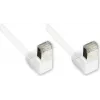 GoodConnections Cat. 5e F/UTP tinklo kabelis, 2m, abu galai 90° kampu žemyn, baltas 805W-020WI