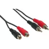 GoodConnections 5 m RCA garso prailginimo kabelis, 2x RCA male į 2x RCA female, stereo, juodas AS-5CV2