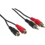 GoodConnections 5 m RCA garso prailginimo kabelis, 2x RCA male į 2x RCA female, stereo, juodas AS-5CV2