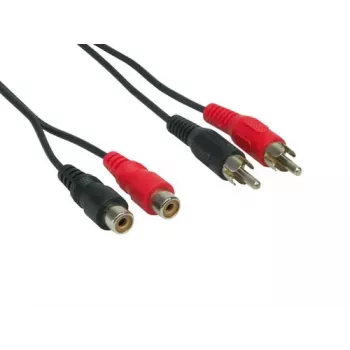GoodConnections 5 m RCA garso prailginimo kabelis, 2x RCA male į 2x RCA female, stereo, juodas AS-5CV2