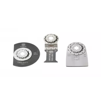 FEIN E-Cut Long-Life Starlock pjūklelių rinkinys, 3 dalių, Bi-Metal, skirtas MultiMaster AMM 500 Plus Select, AMM 700 Max Top, AMM 700 Max Select 35222967110
