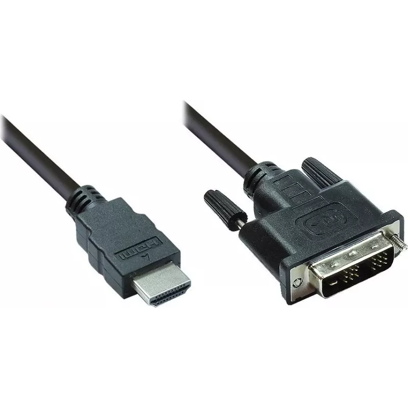 Good Connections HDMI į DVI-D Single Link vaizdo kabelis 1m juodas 4510-DD1