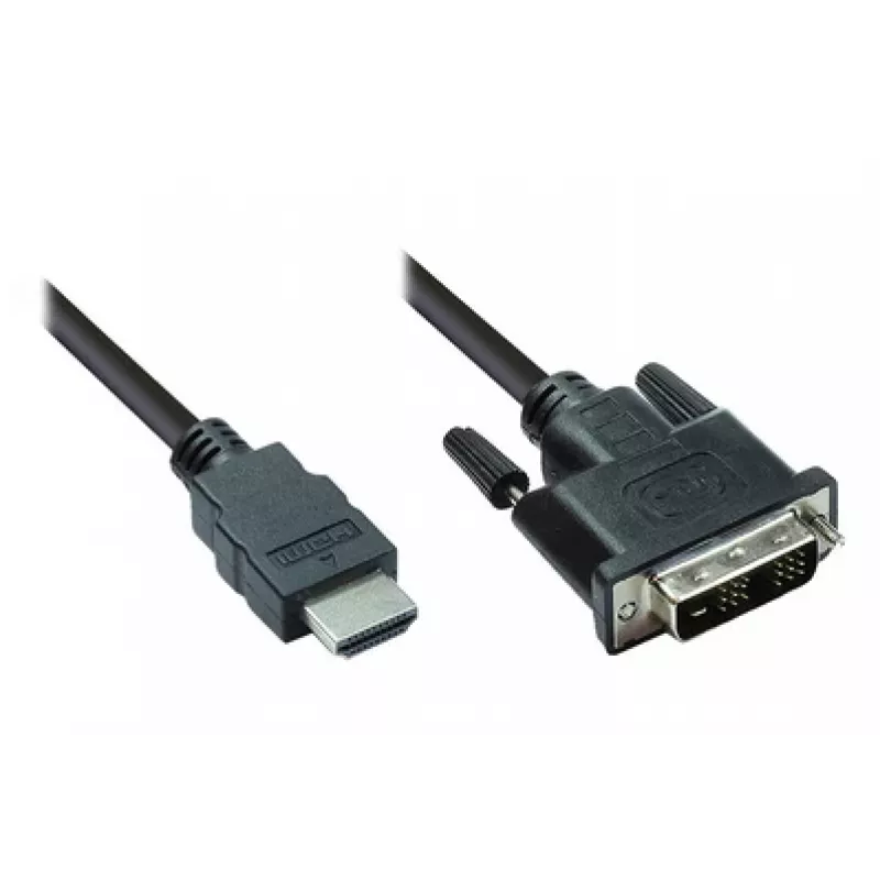 Good Connections HDMI į DVI-D Single Link vaizdo kabelis 1m juodas 4510-DD1