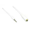GoodConnections AS-35V4W2 3,5 mm 4 polių audio prailginimo kabelis, vyriškas į moterišką, baltas, 2 m