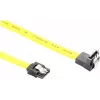 GoodConnections SATA 6 Gb/s kabelis su metaline fiksavimo sagtimi, kampuotas, 0,50 m, geltonas 5047-AW05Y
