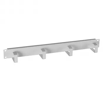 EFB-Elektronik 19 inch 1U kabelių valdymo panelė su 4 plieniniais laikikliais, RAL 7035 šviesiai pilka 699995