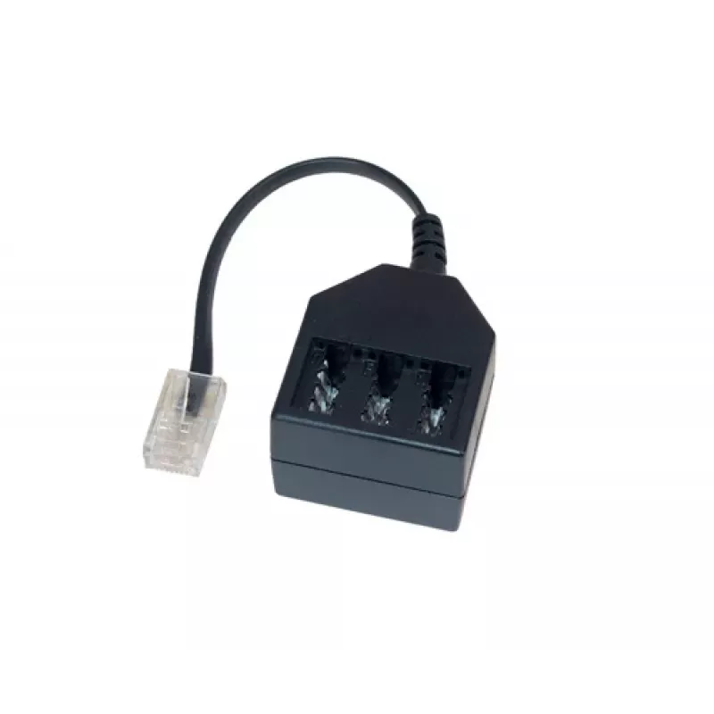 GoodConnections telefono adapteris RJ45 (8P4C) kištukas į TAE-F lizdą, 20cm, juodas T4A-NFF