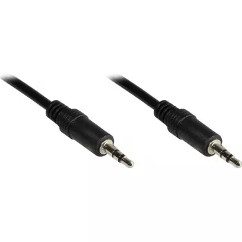 GoodConnections 3.5mm stereo garso kabelis, vyriškas-vyriškas, 1,5 m, auksuoti kontaktai, juodas (1970-EX)