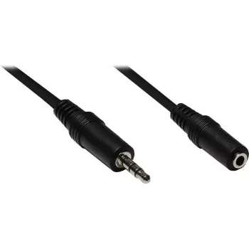 GoodConnections 3.5mm garso prailginimo kabelis, vyriškas į moterišką, 3-polis, juodas, 2,5m AS-35V25