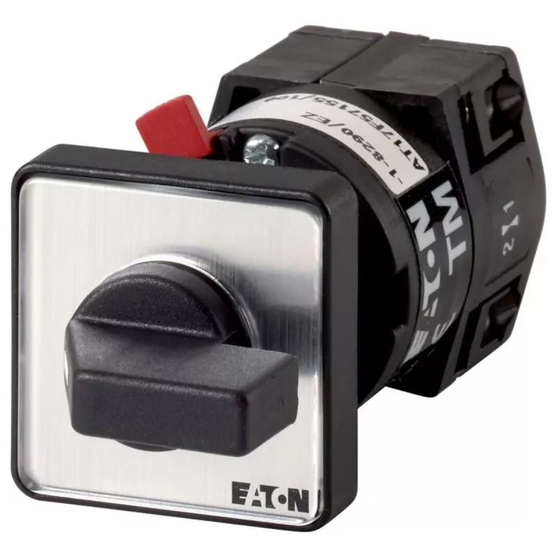 Eaton TM-1-8290/EZ rotacinis kumštelinis jungiklis, 1 polių, 20A, 690V AC, juodas/baltas 000693