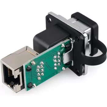 GoodConnections Alcasa IC06-R302 Industrial RJ45 Coupler, IP65/IP67, Grey, Zinc Housing, -40 to 80°C