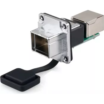 GoodConnections Alcasa IC06-R302 Industrial RJ45 Coupler, IP65/IP67, Grey, Zinc Housing, -40 to 80°C