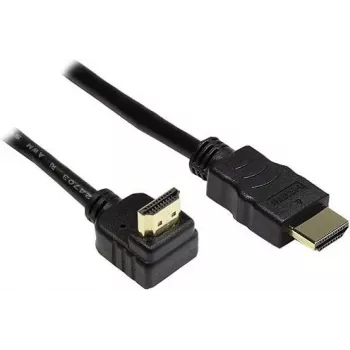 Good Connections High-Speed HDMI kabelis su Ethernet, kampuotu viršun jungtimi, auksuotu, 1 m, juodas 4510-GWO010