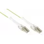 GoodConnections OM5 LC/LC Duplex Uniboot Fiber Optic Patch Cable, 5m, LSZH, Lime Green LW-U815LC5
