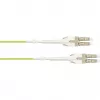 GoodConnections OM5 LC/LC Duplex Uniboot Fiber Optic Patch Cable, 5m, LSZH, Lime Green LW-U815LC5