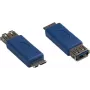 GoodConnections Alcasa USB-AD36 USB Micro-B (tėvinis) į USB-A (moteriškas) adapterio kabelis, 0,15 m, mėlynas