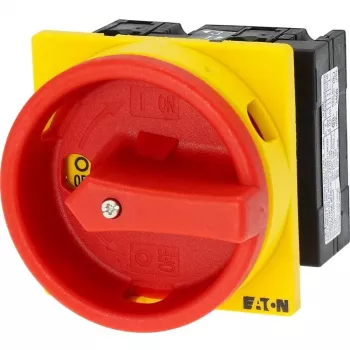 Eaton T3-1-102/EA/SVB kumštelinis jungiklis, 3 polių, 32 A, užrakinamas, geltonas/raudonas