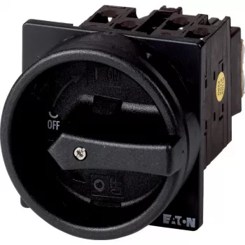Eaton T0-2-1/EA/SVB-SW 3 polių pagrindinis jungiklis atjungėjas, 20 A, 690 V AC, paviršinis montavimas, juoda rankena, IP65 041246