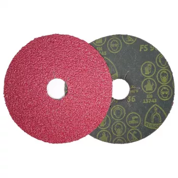 Klingspor 330485 pluoštinis diskas 125 mm, grūdėtumas 36, 25 vnt. paketas