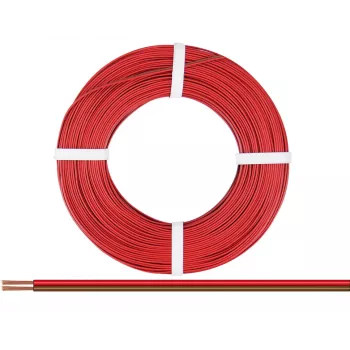 Donau Elektronik 218-08-25 lankstusis laidas 2 x 0,14 mm² raudonas, rudas 25 m