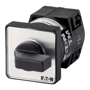 Eaton TM-1-15431/E Metalinis svirtinis jungiklis, 1-polio, 16 A, 250 V, skydinis montavimas, juodas jungiklis, metalinis korpusas 025045