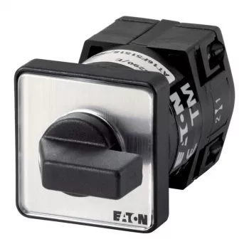 Eaton TM-1-15431/E Metalinis svirtinis jungiklis, 1-polio, 16 A, 250 V, skydinis montavimas, juodas jungiklis, metalinis korpusas 025045