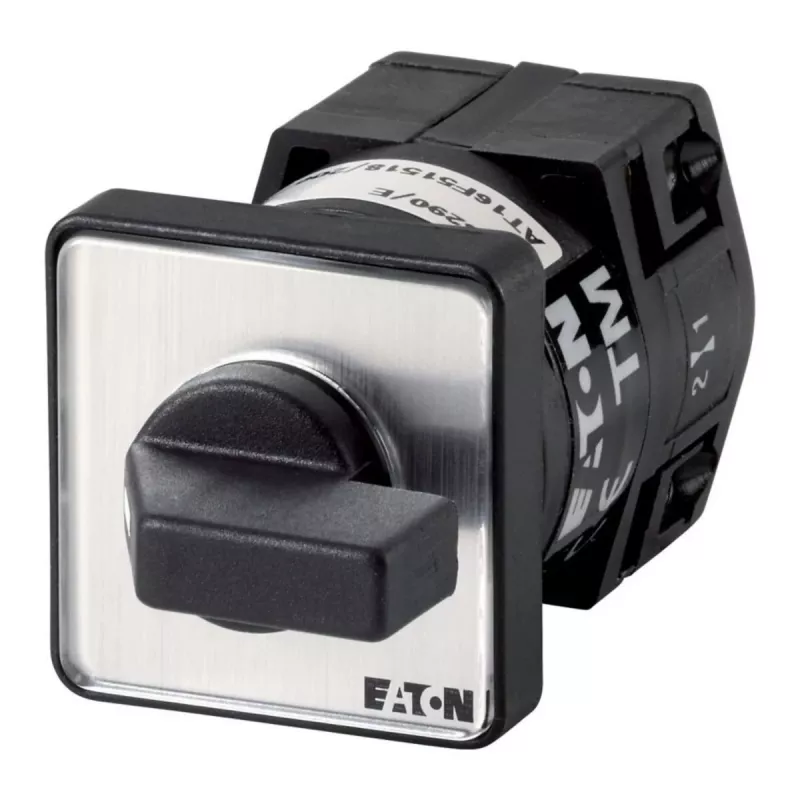 Eaton TM-1-15431/E Metalinis svirtinis jungiklis, 1-polio, 16 A, 250 V, skydinis montavimas, juodas jungiklis, metalinis korpusas 025045