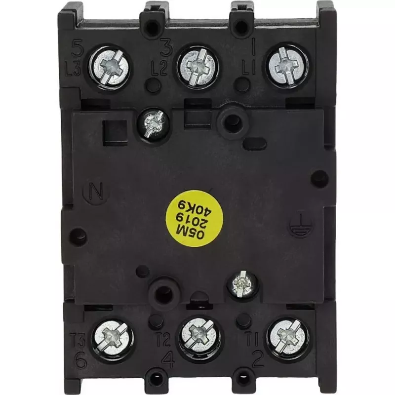 Eaton P1-32/E 3 polių pagrindinis jungiklis / apkrovos atjungiklis, 32 A, 690 V AC, IP65 priekis, sukamasis rankenėlė juoda/balta 079065