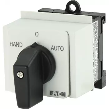 Eaton T0-1-15431/IVS 1 polių pagrindinis jungiklis, 20 A, IP65, sukimosi rankena, juodas/baltas 026991
