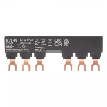 EATON 3-fazis šynų adapteris B3.1/2-PKZ0 PKZ0 variklių apsaugos automatiniams jungikliams, 63 A, 690 V AC, 3 polių, IP20 (044945)