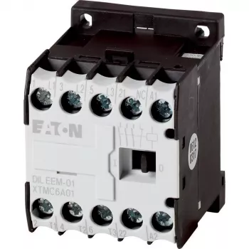 Eaton DILEEM-01-G 24VDC pagalbinis kontaktų blokas, 1NO, priekinis montavimas, juodas/baltas 051650
