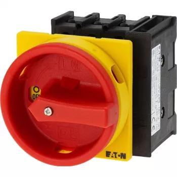 EATON P1-32/EA/SVB/HI11 pagrindinis jungiklis, 3 polių, 32 A, skydinis montavimas, raudonas/geltonas 072567