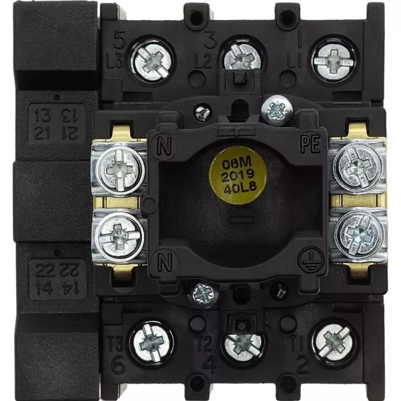 EATON P1-32/EA/SVB/HI11 pagrindinis jungiklis, 3 polių, 32 A, skydinis montavimas, raudonas/geltonas 072567