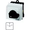 Eaton T0-3-8212/IVS 3 polių ON-OFF rotacinis jungiklis, 20 A, 690 V, juoda rankenėlė, balta priekinė plokštė, IP65 079186