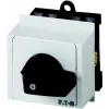 Eaton T0-3-8212/IVS 3 polių ON-OFF rotacinis jungiklis, 20 A, 690 V, juoda rankenėlė, balta priekinė plokštė, IP65 079186