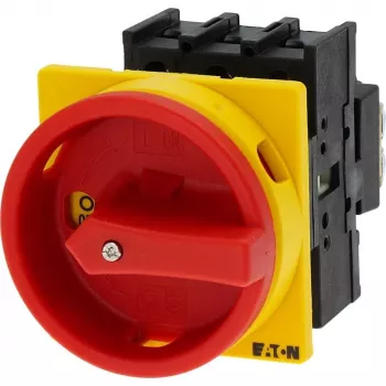 EATON P1-32/EA/SVB pagrindinis jungiklis, 3 polių, 32A, paviršinio montavimo, su avarinio išjungimo funkcija, 081438