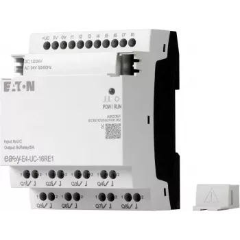 Eaton EASY-E4-UC-16RE1 easyE4 valdymo relė, 8 DI, 4 AI, 8 relinės išvestys, Ethernet, LCD, DIN bėgelis