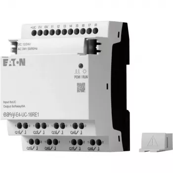 Eaton EASY-E4-UC-16RE1 easyE4 valdymo relė, 8 DI, 4 AI, 8 relinės išvestys, Ethernet, LCD, DIN bėgelis