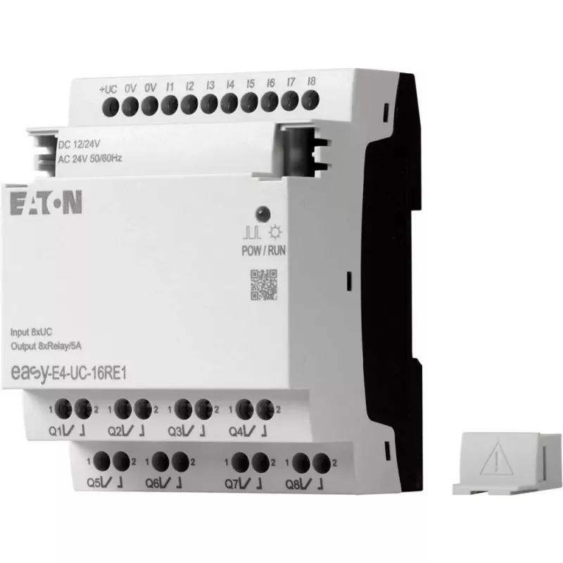 Eaton EASY-E4-UC-16RE1 easyE4 valdymo relė, 8 DI, 4 AI, 8 relinės išvestys, Ethernet, LCD, DIN bėgelis