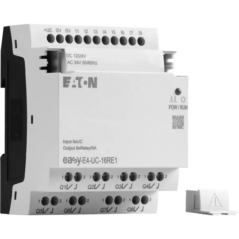 Eaton EASY-E4-UC-16RE1 easyE4 valdymo relė, 8 DI, 4 AI, 8 relinės išvestys, Ethernet, LCD, DIN bėgelis