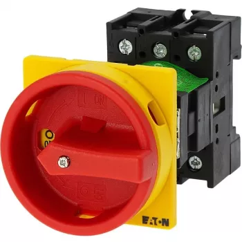 Eaton P1-32/V/SVB pagrindinis jungiklis su avariniu stabdymu, 3 polių, 32A, IP65, tarpiniam montavimui, 095676