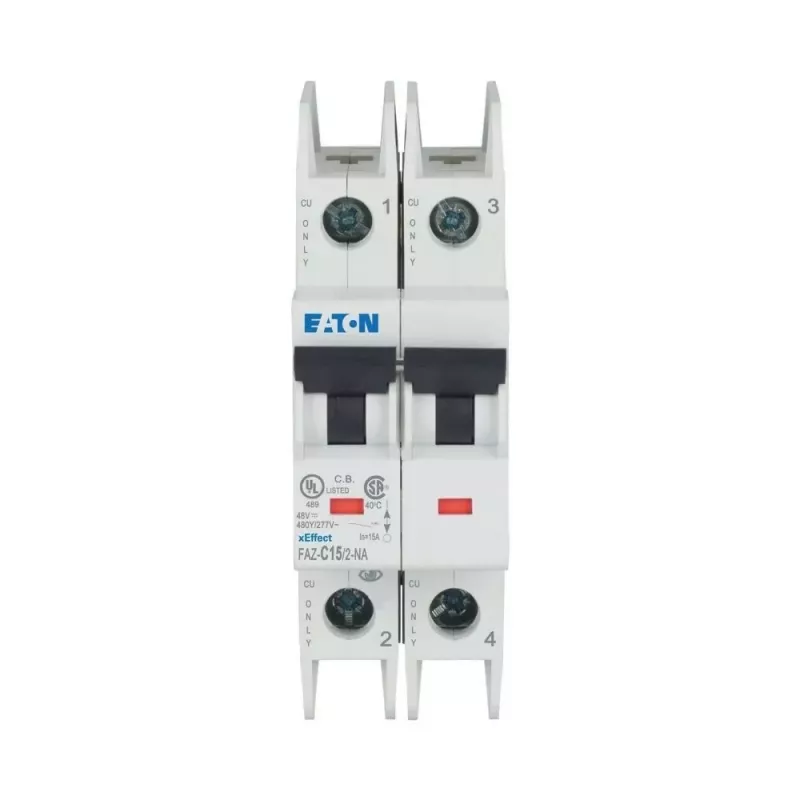 Eaton FAZ-C15/2-NA 15 A 2 polių C charakteristikos automatinis jungiklis (MCB) 102169