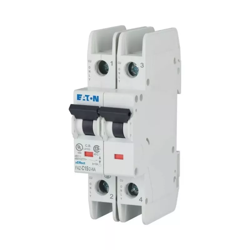 Eaton FAZ-C15/2-NA 15 A 2 polių C charakteristikos automatinis jungiklis (MCB) 102169