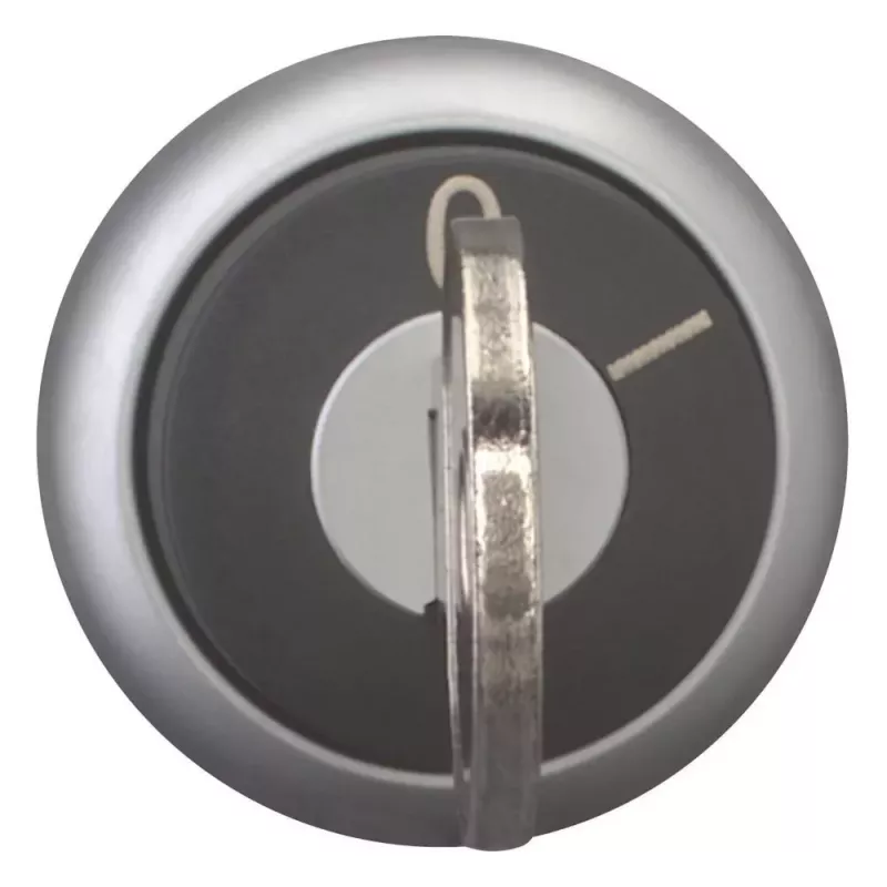 Eaton M22-WRS-MS20 raktu valdomas perjungiklio aktorius, 2 padėčių, fiksuotas, MS20 raktas, titano metalo priekinis žiedas, juodas 111779