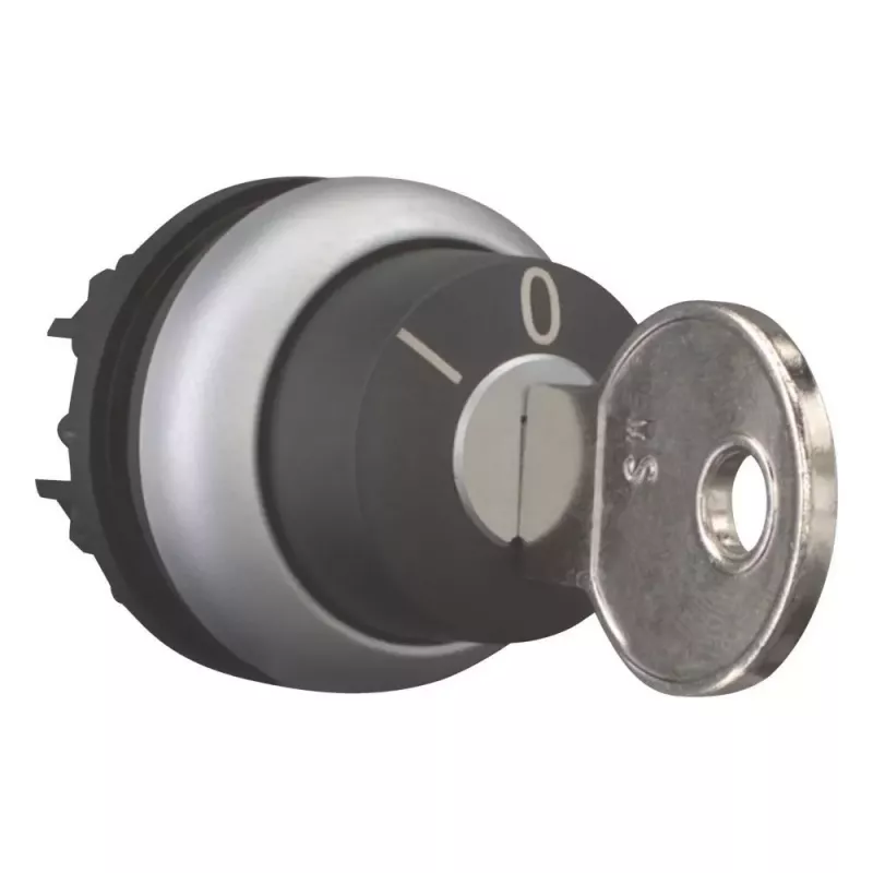 Eaton M22-WRS3-MS3 raktinis perjungiklis, 3 padėtys, fiksuotas, 22,5 mm, juodas/sidabrinis 111774