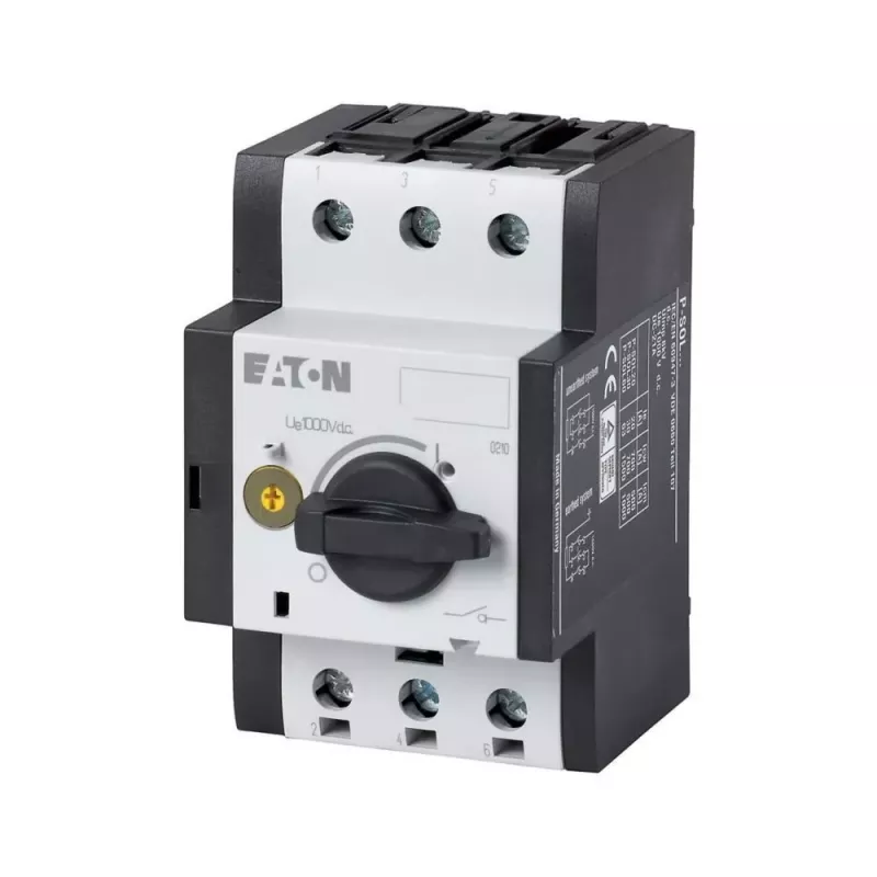 Eaton P-SOL30 2 polių rotacinis pagrindinis jungiklis, 32 A, juodas/baltas 120935
