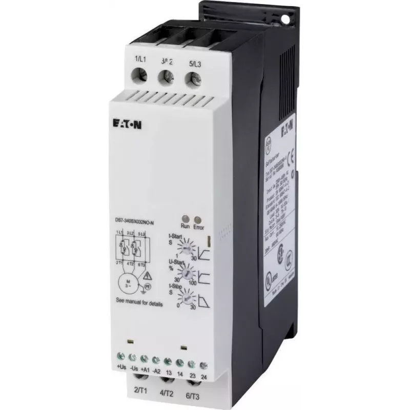 Eaton DS7-342SX032N0-N švelnaus paleidimo įrenginys 32 A 200-480 V AC 3 fazių pilkas 134932