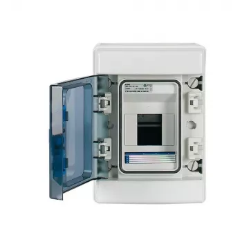 Eaton 174221 IKA-1/4-ST paviršinio montavimo mažoji skirstomoji dėžė, 4 moduliai, 1 eilė, IP65, pilka